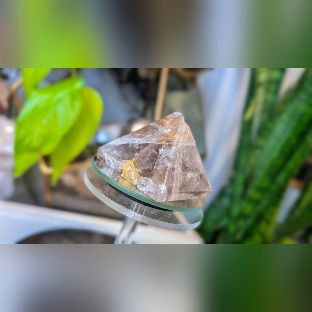 Smokey Quartz Crystal Pyramid (chipped tip)
